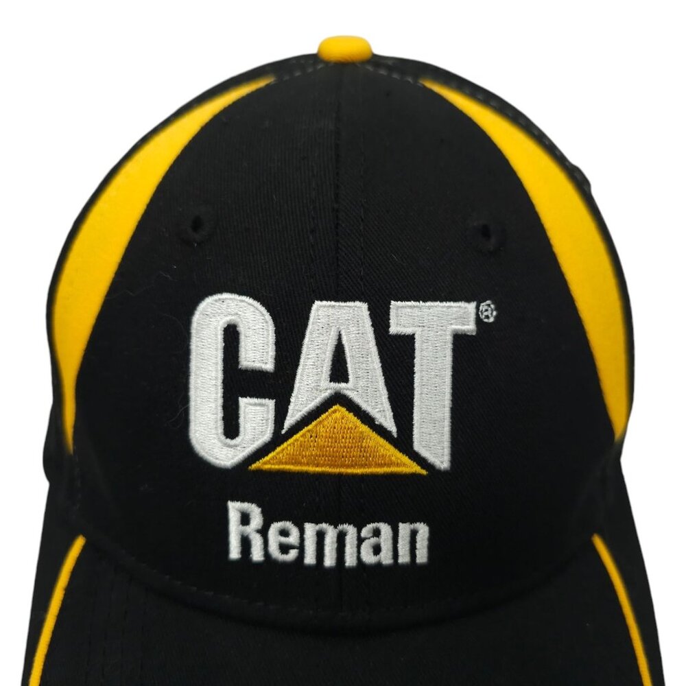 Caterpillar CAT Reman Embroidered Logo Tuck Strap Cap Trucker Baseball Hat NEW - Picture 7 of 13